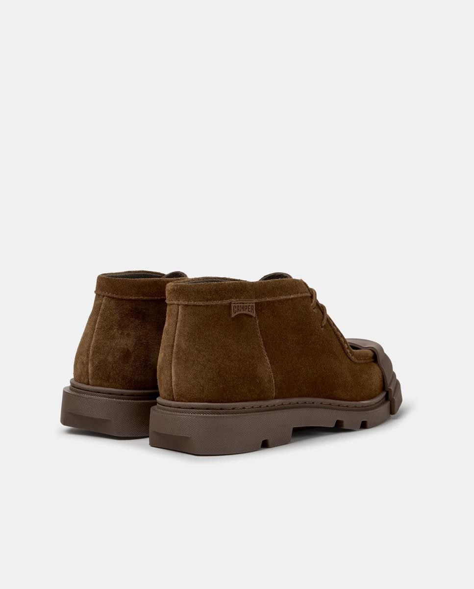 Botines de cordones de mujer de piel junction - Camper - Marrón Marrón-4