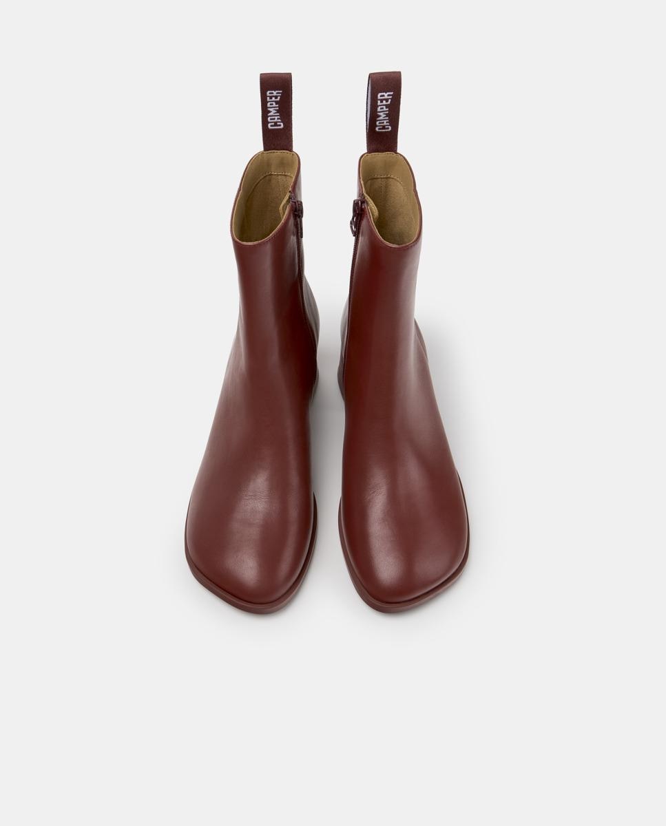 Botines de mujer de piel kora - Camper - Burdeos Burdeos-2
