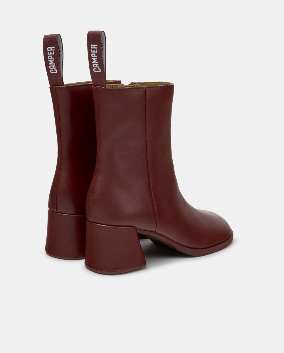 Botines de mujer de piel kora - Camper - Burdeos Burdeos-4