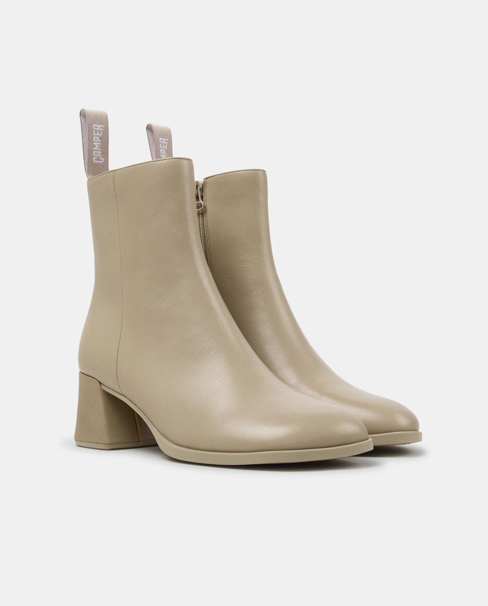 Botines de mujer de piel kora - Camper - Beige Beige-3
