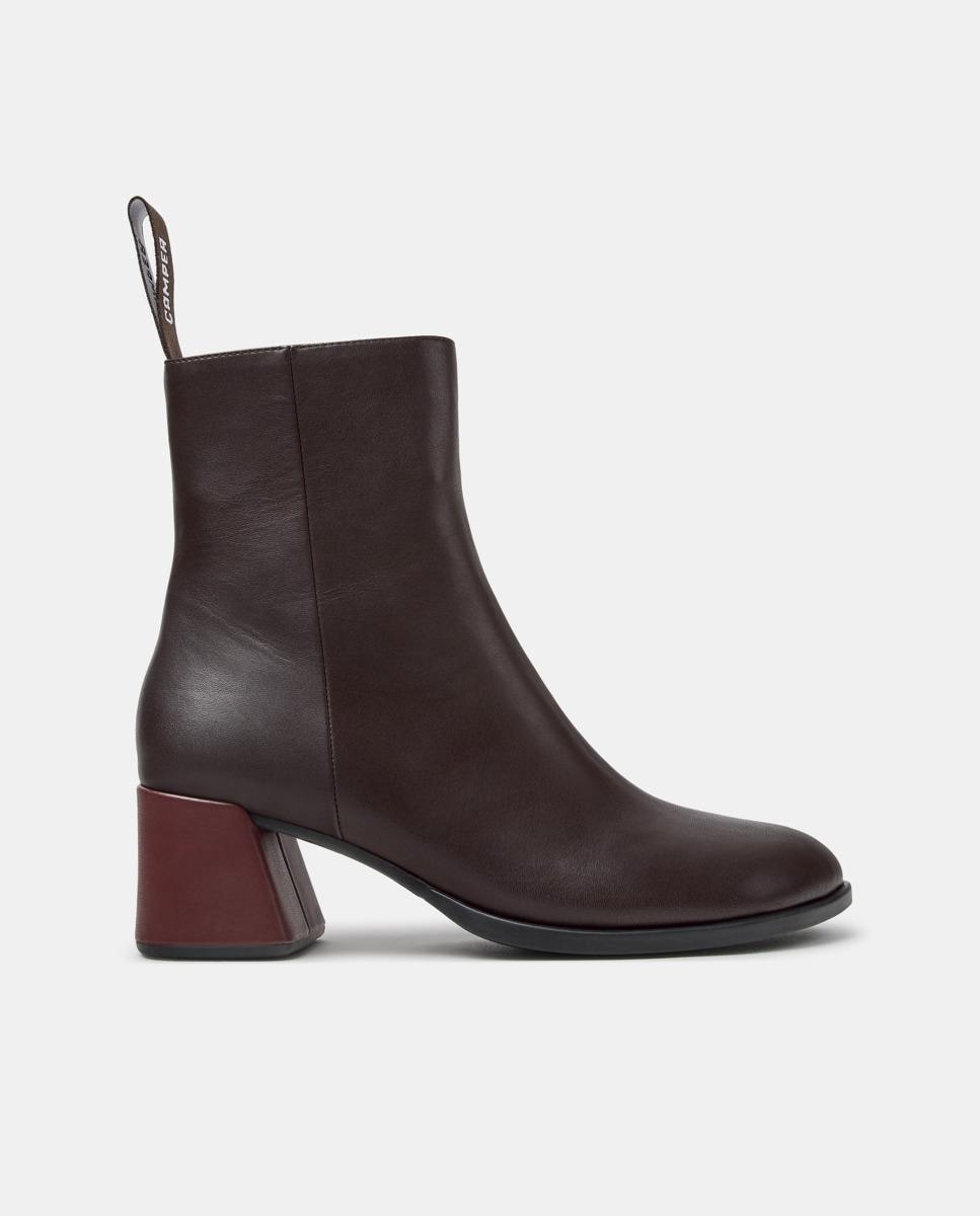 Botines de mujer de piel kora - Camper - Marrón oscuro Marrón oscuro-1