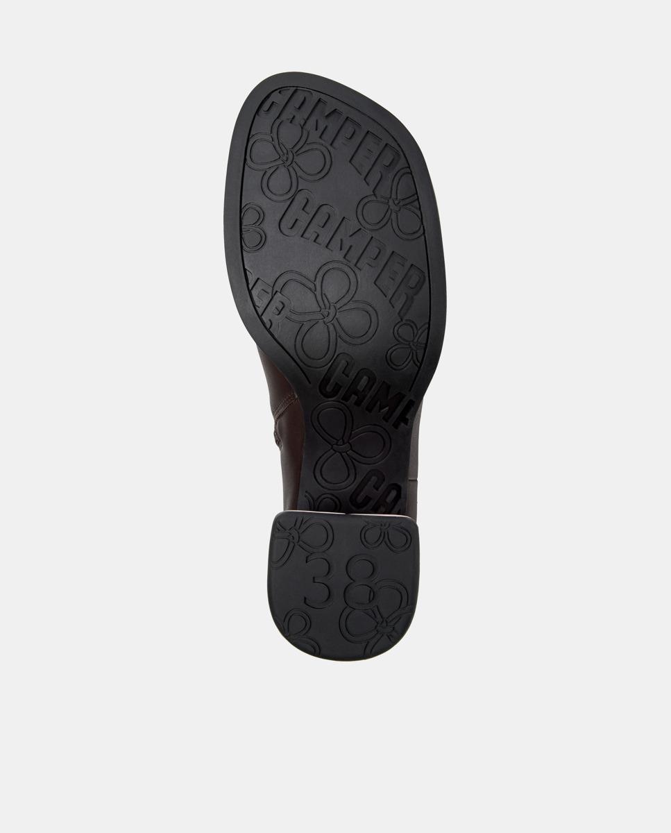 Botines de mujer de piel kora - Camper - Marrón oscuro Marrón oscuro-5