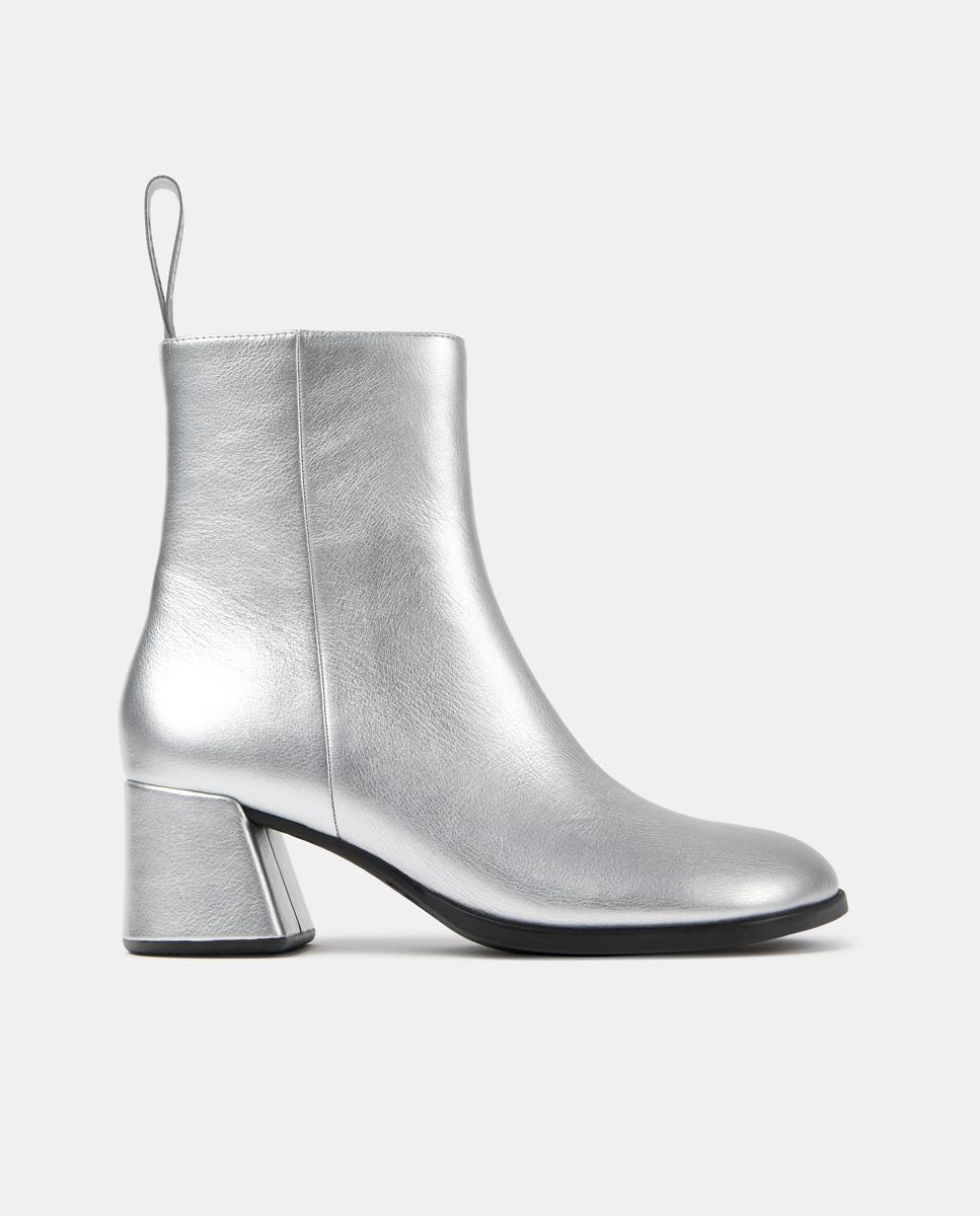 Botines de mujer de piel kora - Camper - Plata Plata-1