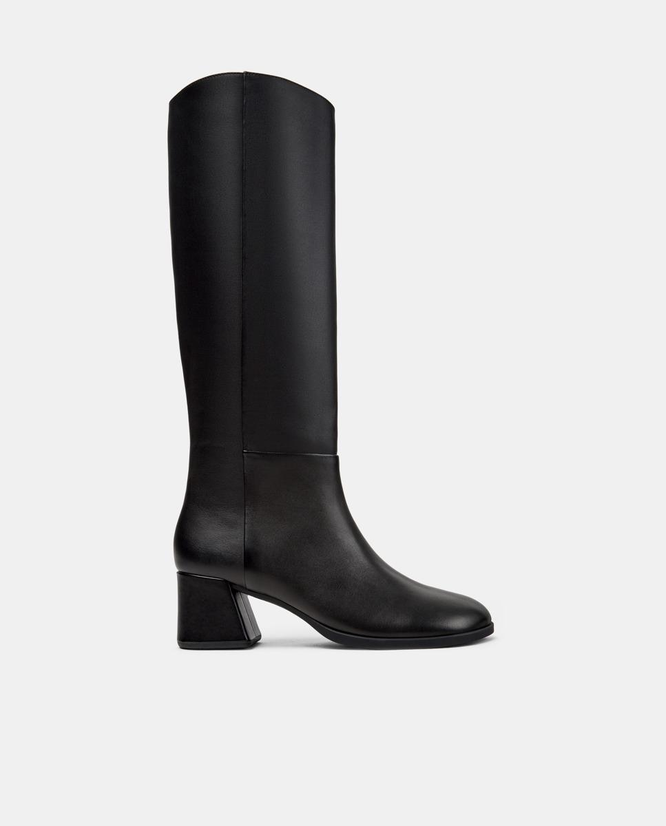 Botas altas de mujer de piel kora - Camper - Negro Negro-1