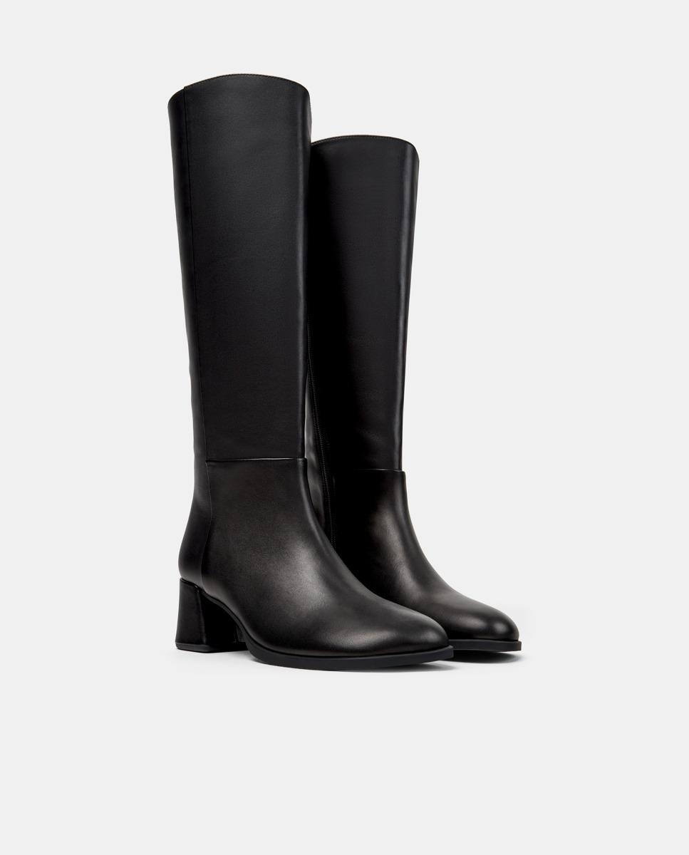 Botas altas de mujer de piel kora - Camper - Negro Negro-2