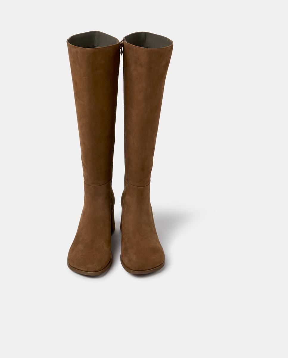 Botas altas de mujer de piel kora - Camper - Marrón Marrón-3