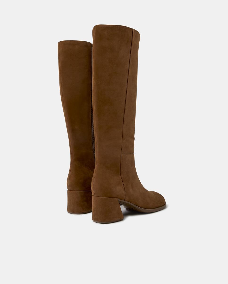 Botas altas de mujer de piel kora - Camper - Marrón Marrón-5