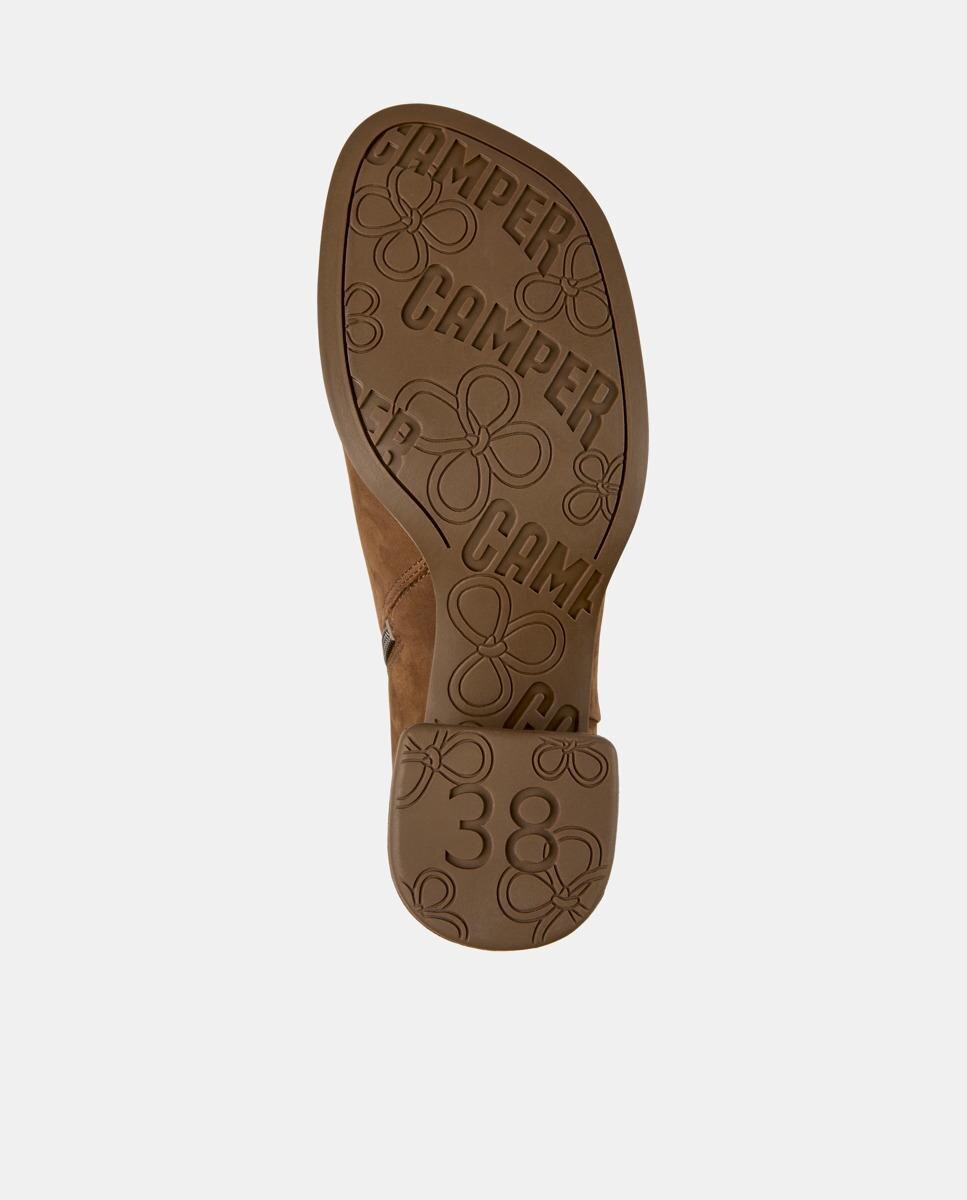 Botas altas de mujer de piel kora - Camper - Marrón Marrón-4