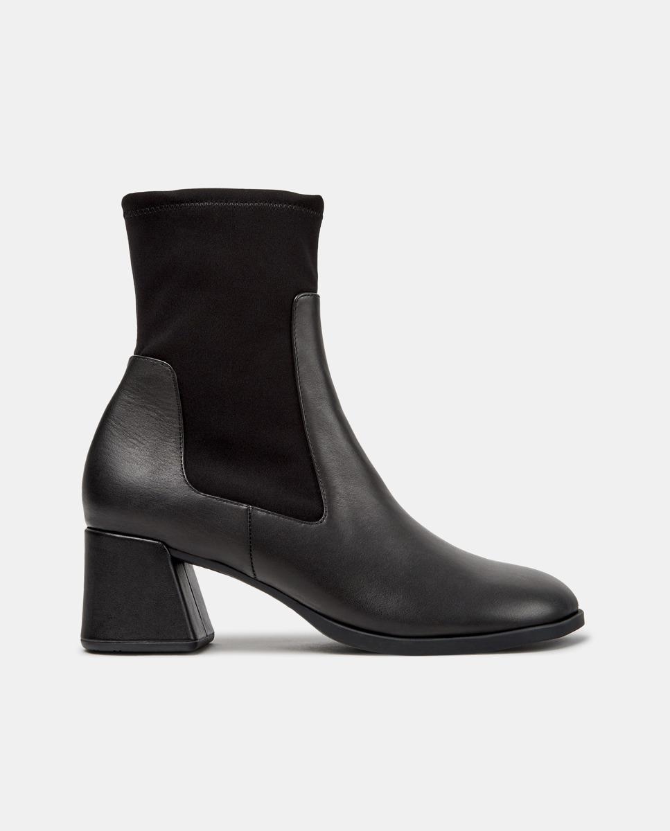 Imagen 0 de Botines elásticos de piel de mujer kora Negro
