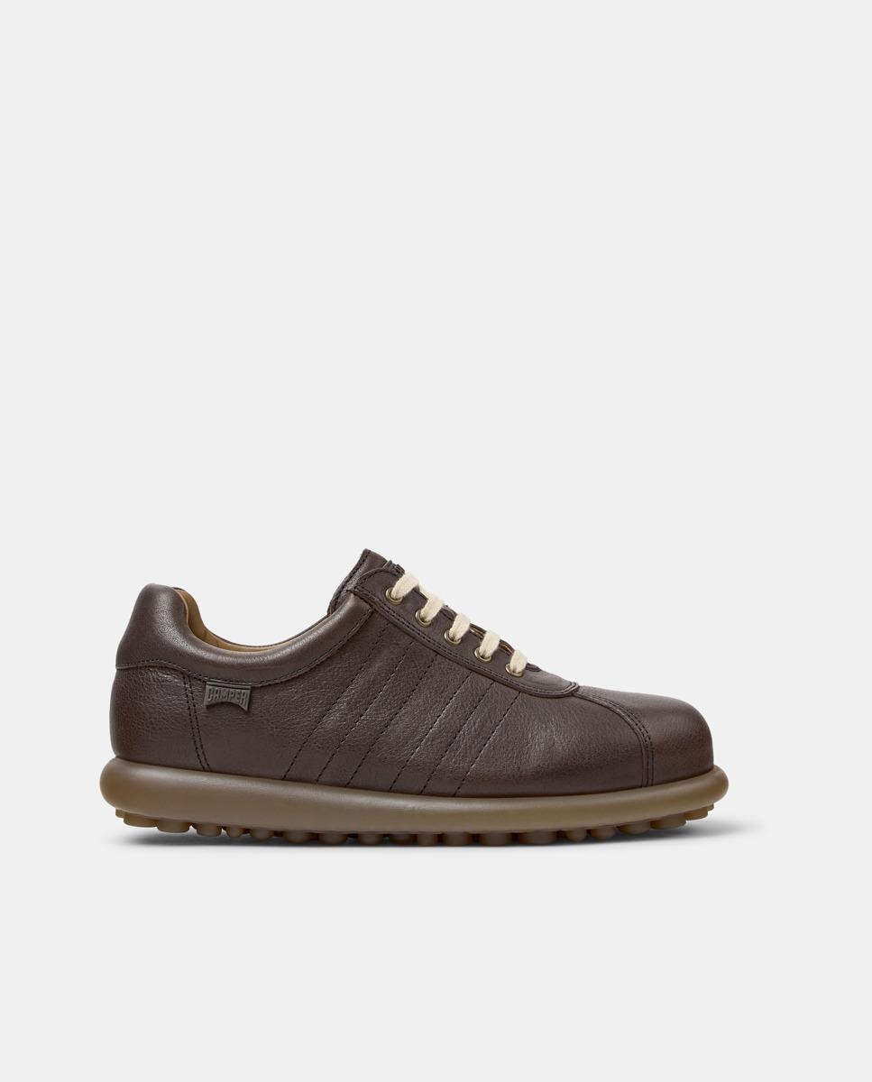 Zapatillas de piel de mujer pelotas ariel con cordones - Camper - Marrón Marrón-1