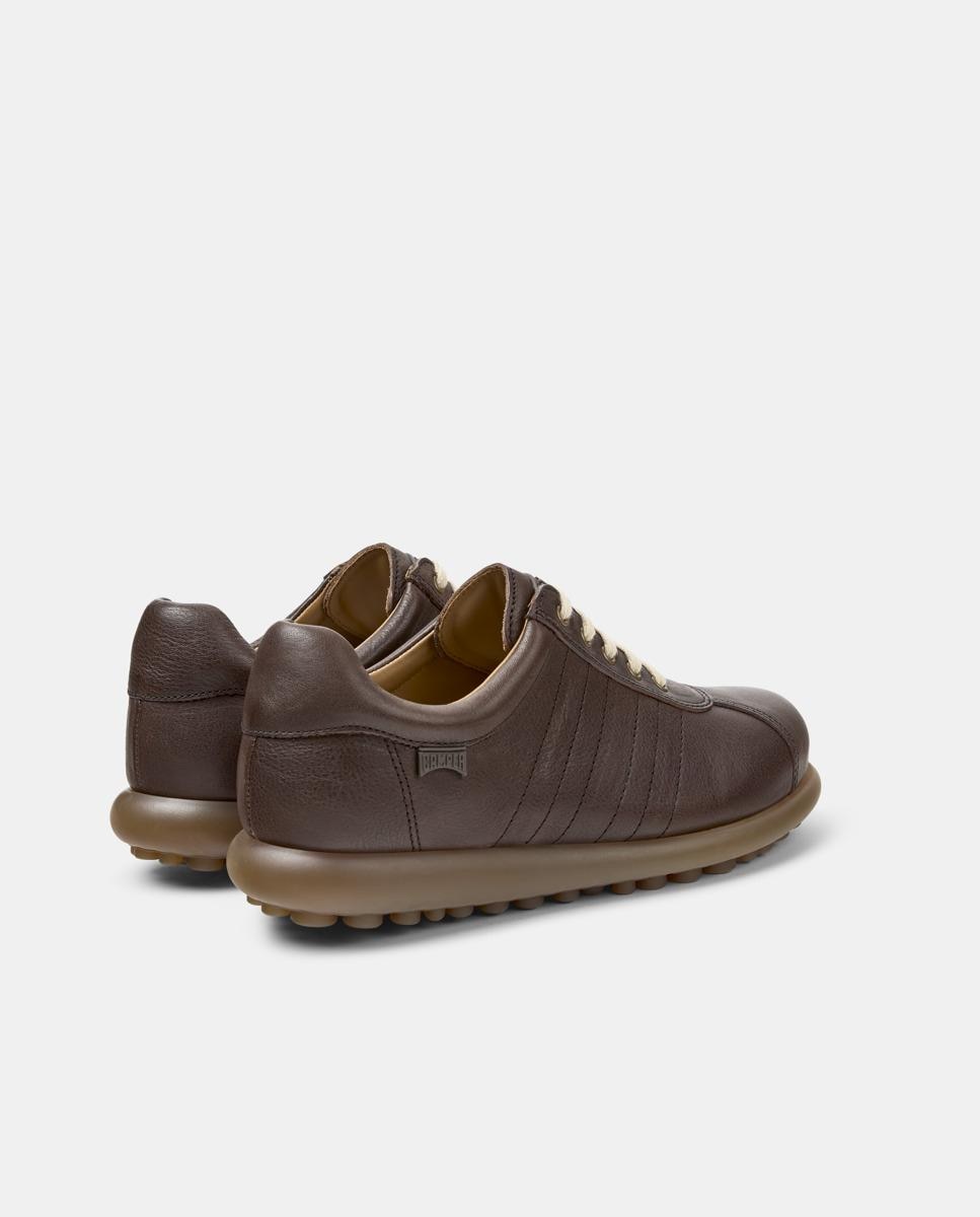 Zapatillas de piel de mujer pelotas ariel con cordones - Camper - Marrón Marrón-2