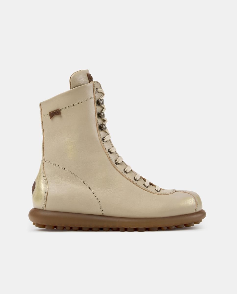 Botines de mujer pelotas ariel de piel - Camper - Beige Beige-1