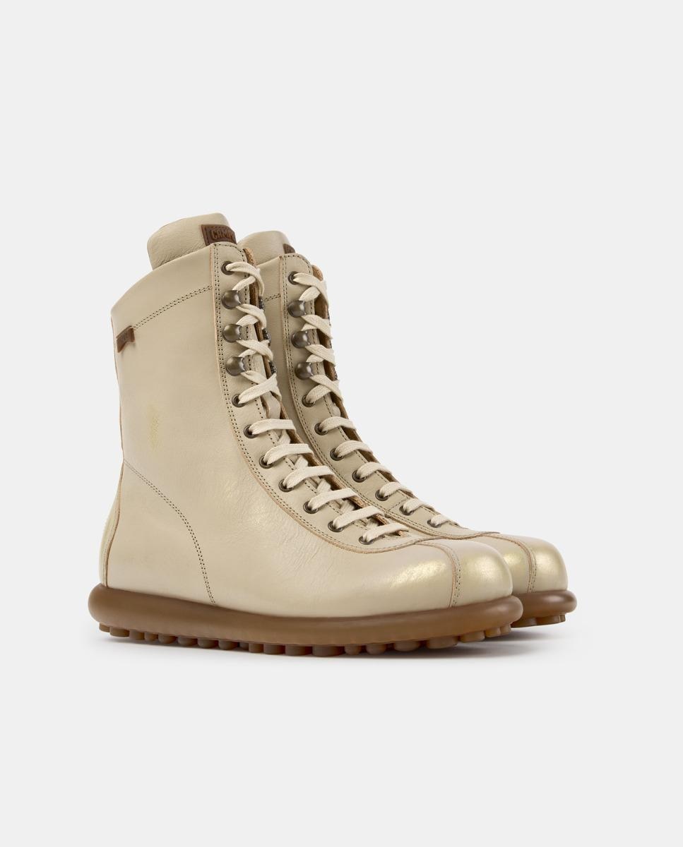 Botines de mujer pelotas ariel de piel - Camper - Beige Beige-3