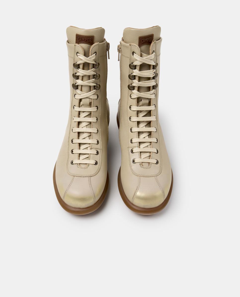 Botines de mujer pelotas ariel de piel - Camper - Beige Beige-2