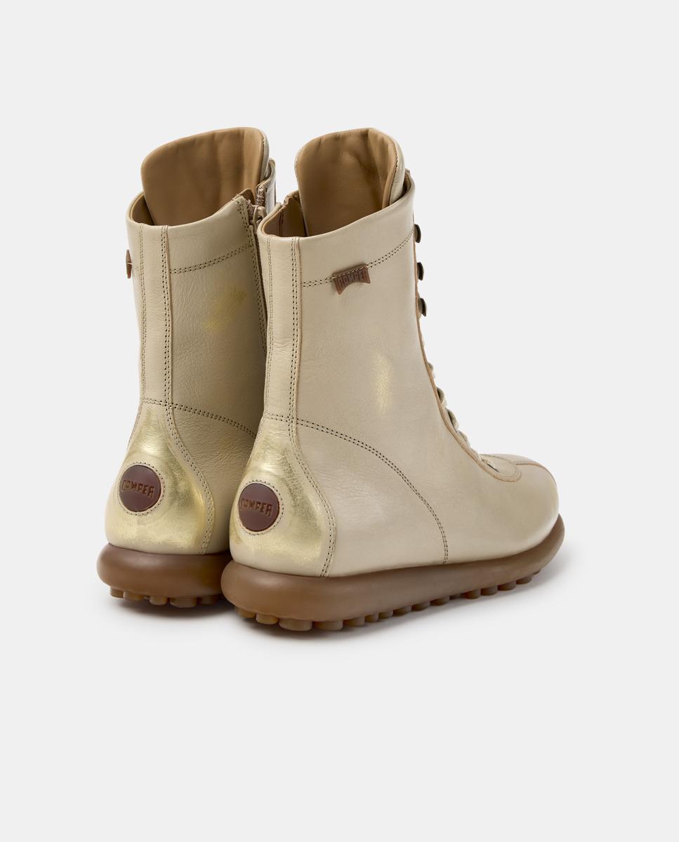Botines de mujer pelotas ariel de piel - Camper - Beige Beige-4