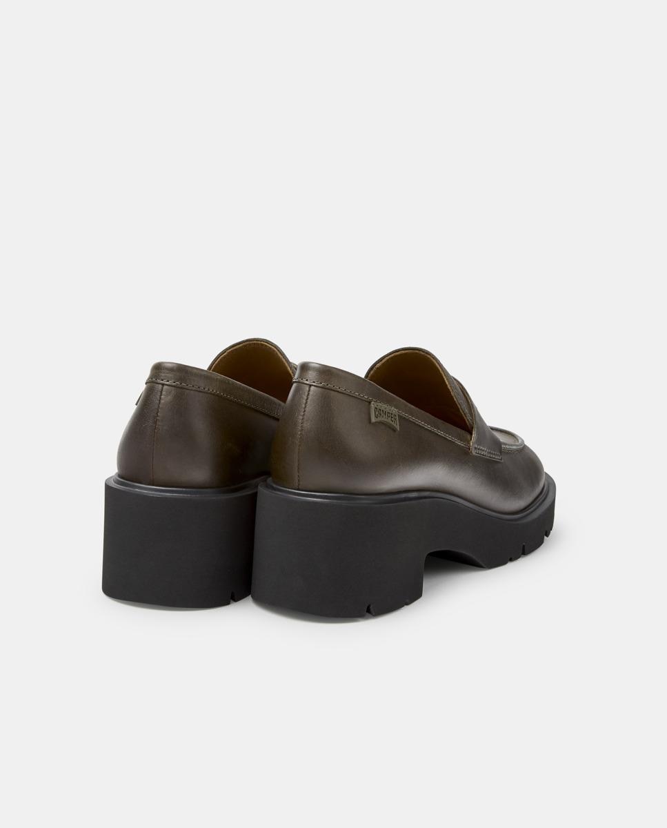 Mocasines con tacón de mujer milah twins de piel - Camper - Verde Verde-2