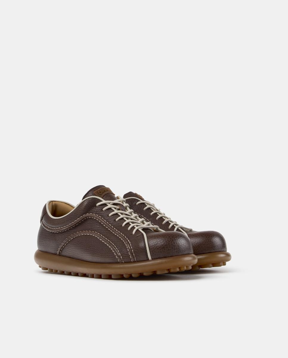 Zapatillas de piel de mujer pelotas ariel - Camper - Marrón Marrón-3