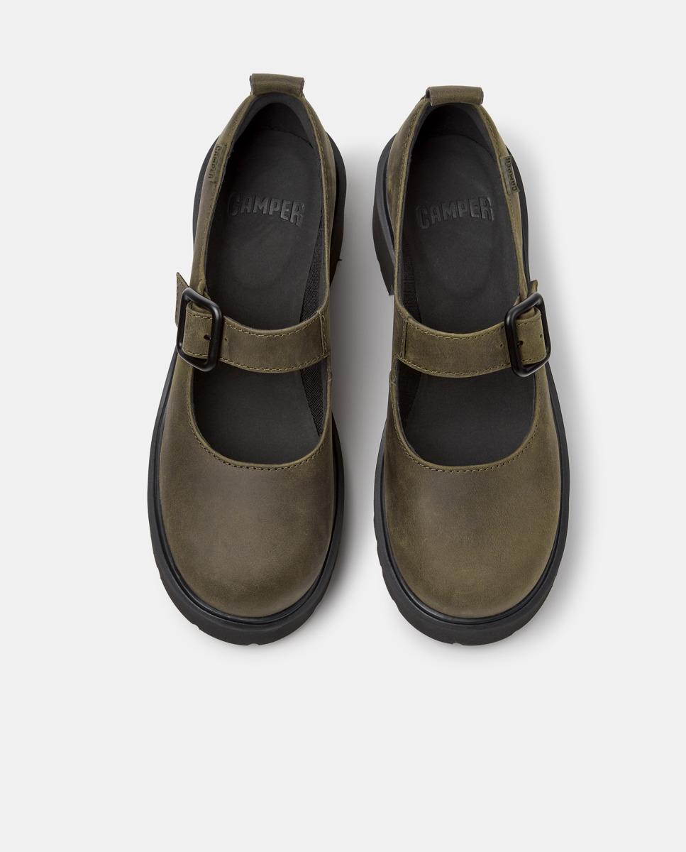 Zapatos de salón de mujer milah de piel - Camper - Verde Verde-3