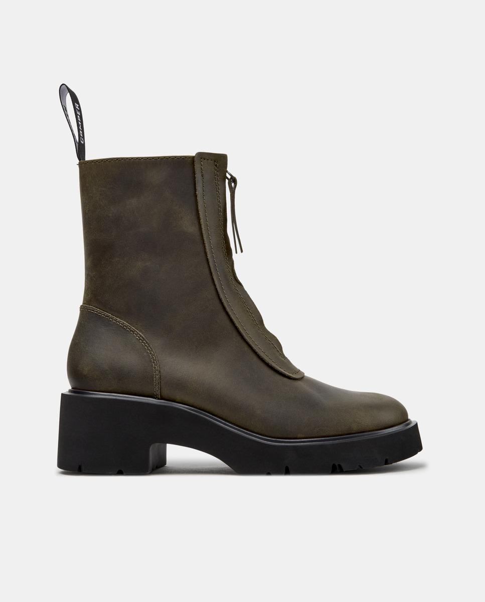 Imagen 0 de Botines de piel de mujer milah Verde