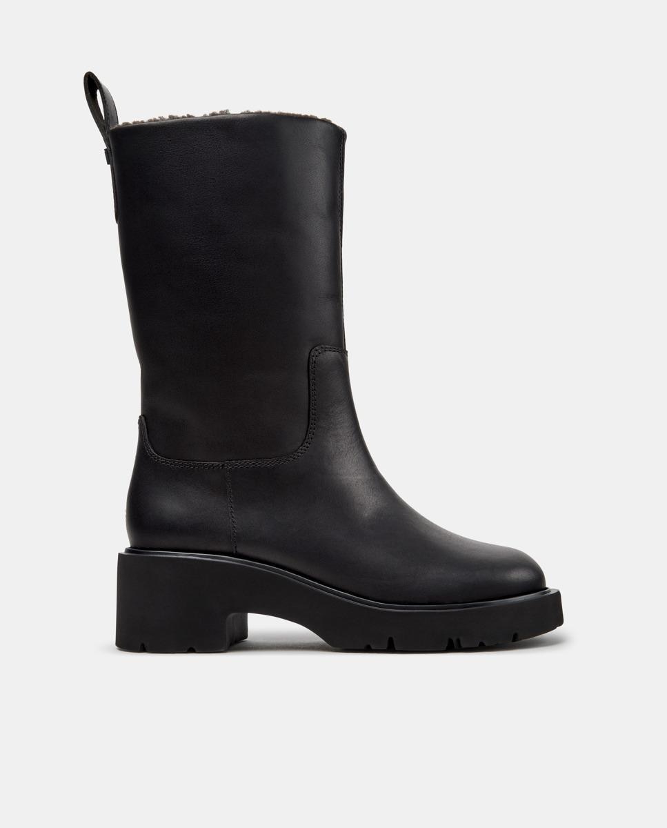 Botas altas de mujer de piel milah - Camper - Negro Negro-1