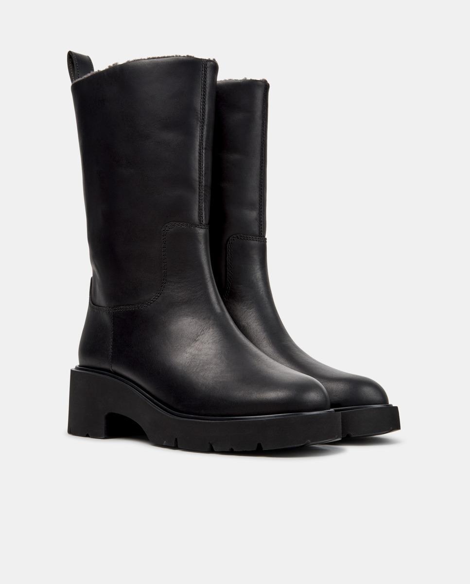 Botas altas de mujer de piel milah - Camper - Negro Negro-3