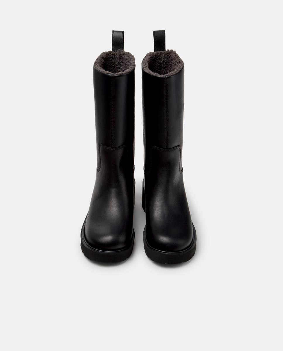 Botas altas de mujer de piel milah - Camper - Negro Negro-2