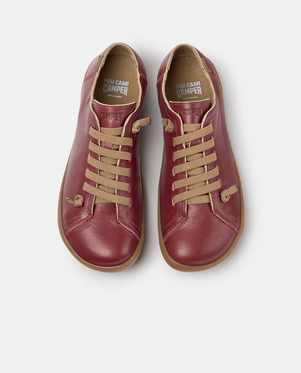 Zapatillas de piel de mujer peu cami - Camper - Burdeos Burdeos-3