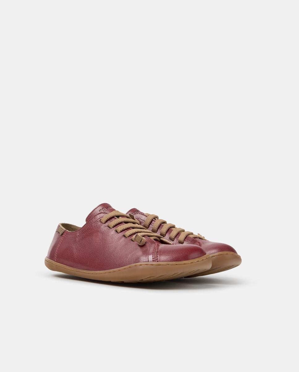 Zapatillas de piel de mujer peu cami - Camper - Burdeos Burdeos-5