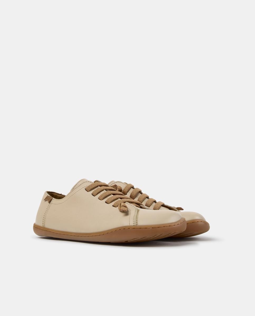 Zapatillas de mujer peu cami de piel - Camper - Beige Beige-3
