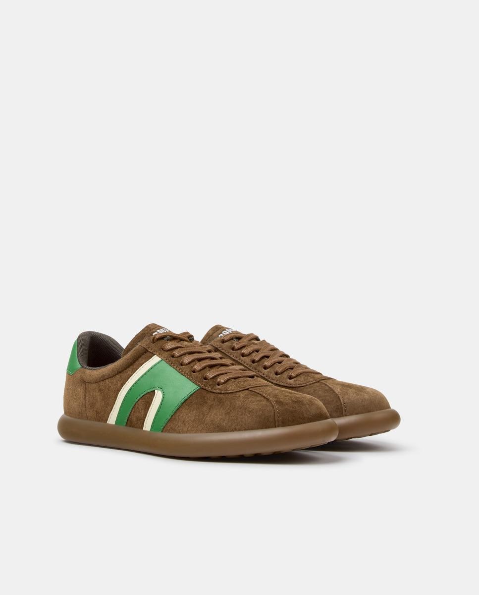 Zapatillas de mujer pelotas soller de piel - Camper - Marrón Marrón-5