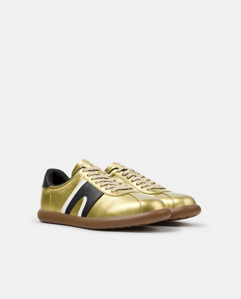 Zapatillas de mujer pelotas soller de piel - Camper - Amarillo Amarillo-5