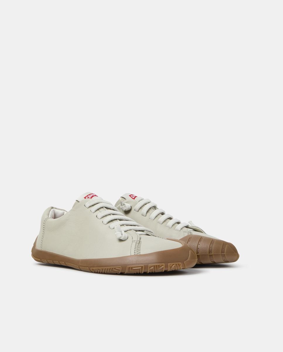 Zapatillas básicas de mujer de piel peu path+ - Camper - Beige Beige-5