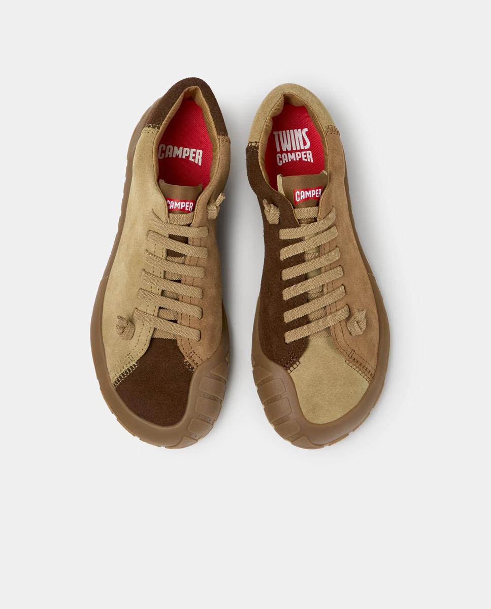 Zapatillas básicas de mujer de piel peu path+ - Camper - Marrón Marrón-3