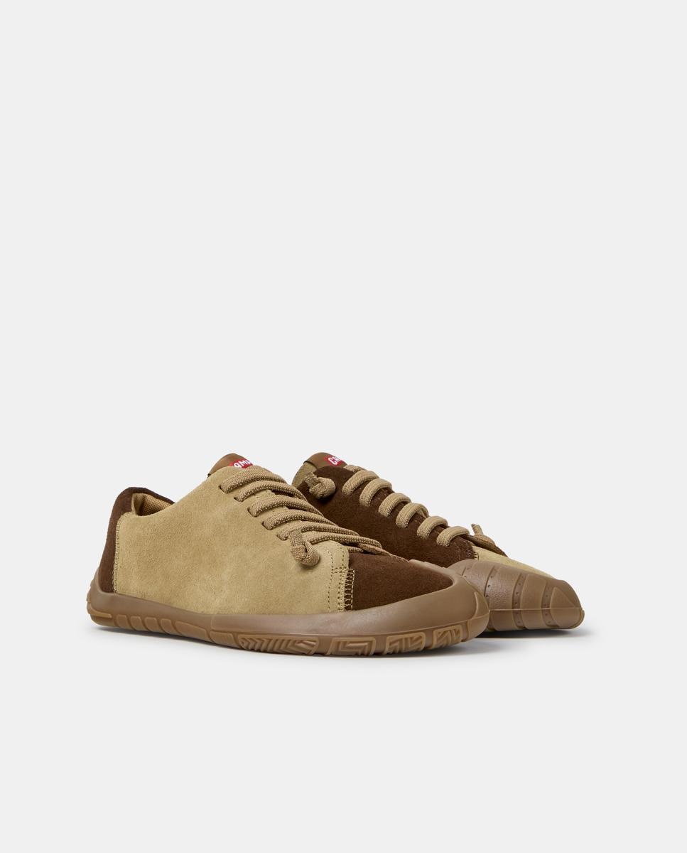 Zapatillas básicas de mujer de piel peu path+ - Camper - Marrón Marrón-5