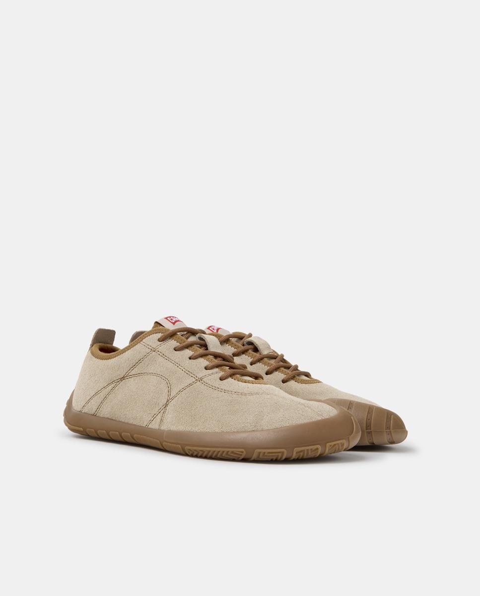 Zapatillas de mujer peu path+ de piel - Camper - Beige Beige-5