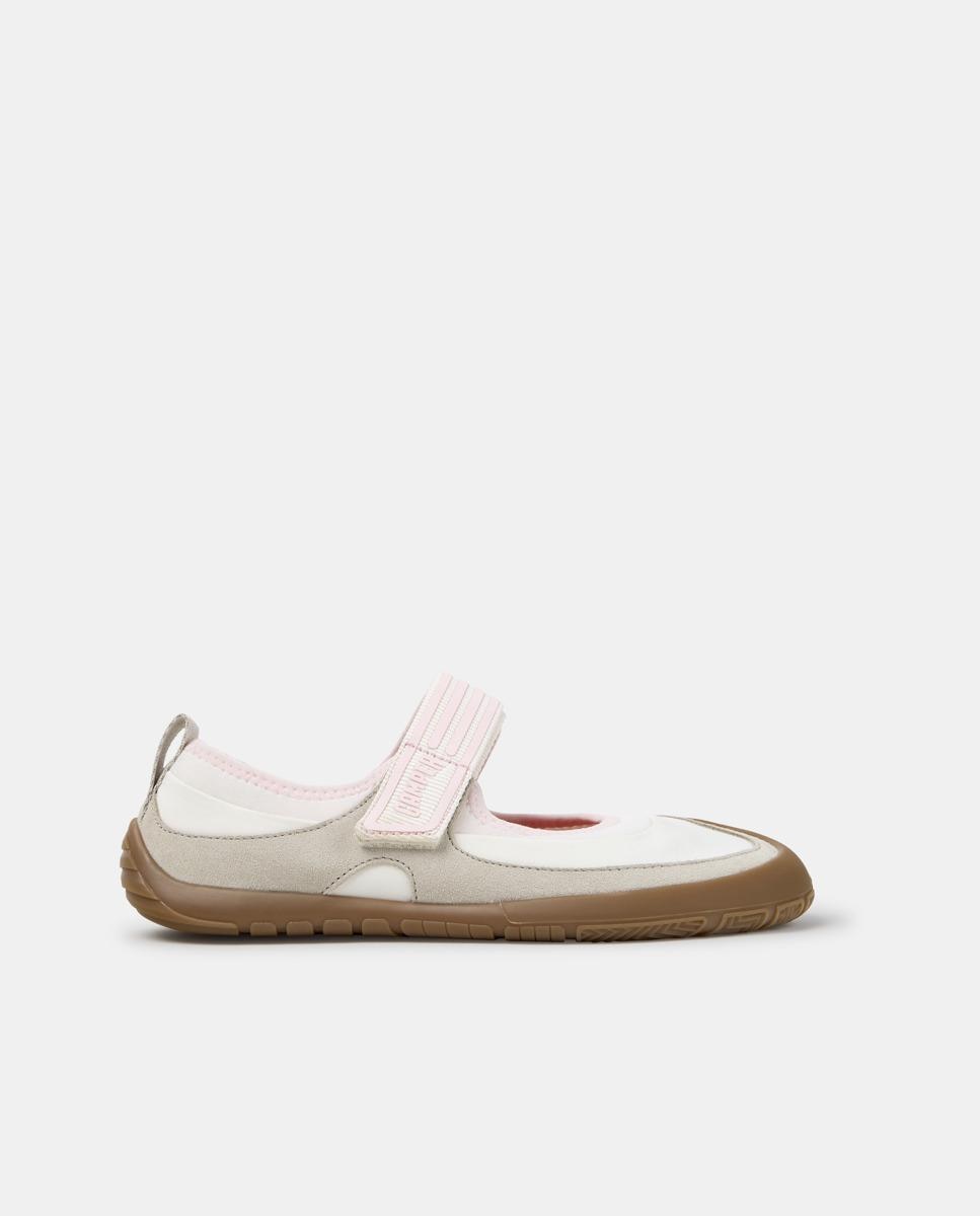 Merceditas planas de mujer peu path+ de piel - Camper - Blanco Blanco-1