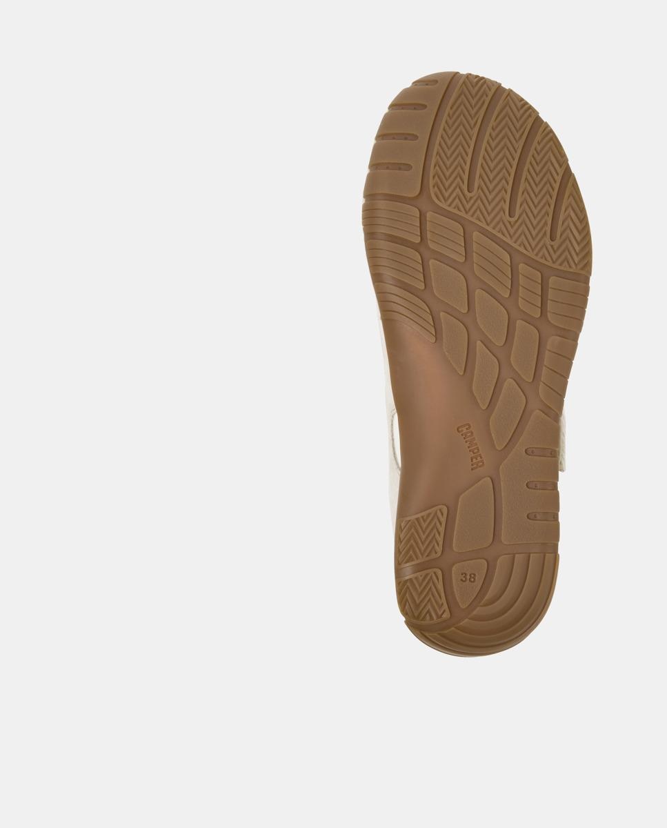Merceditas planas de mujer peu path+ de piel - Camper - Blanco Blanco-4