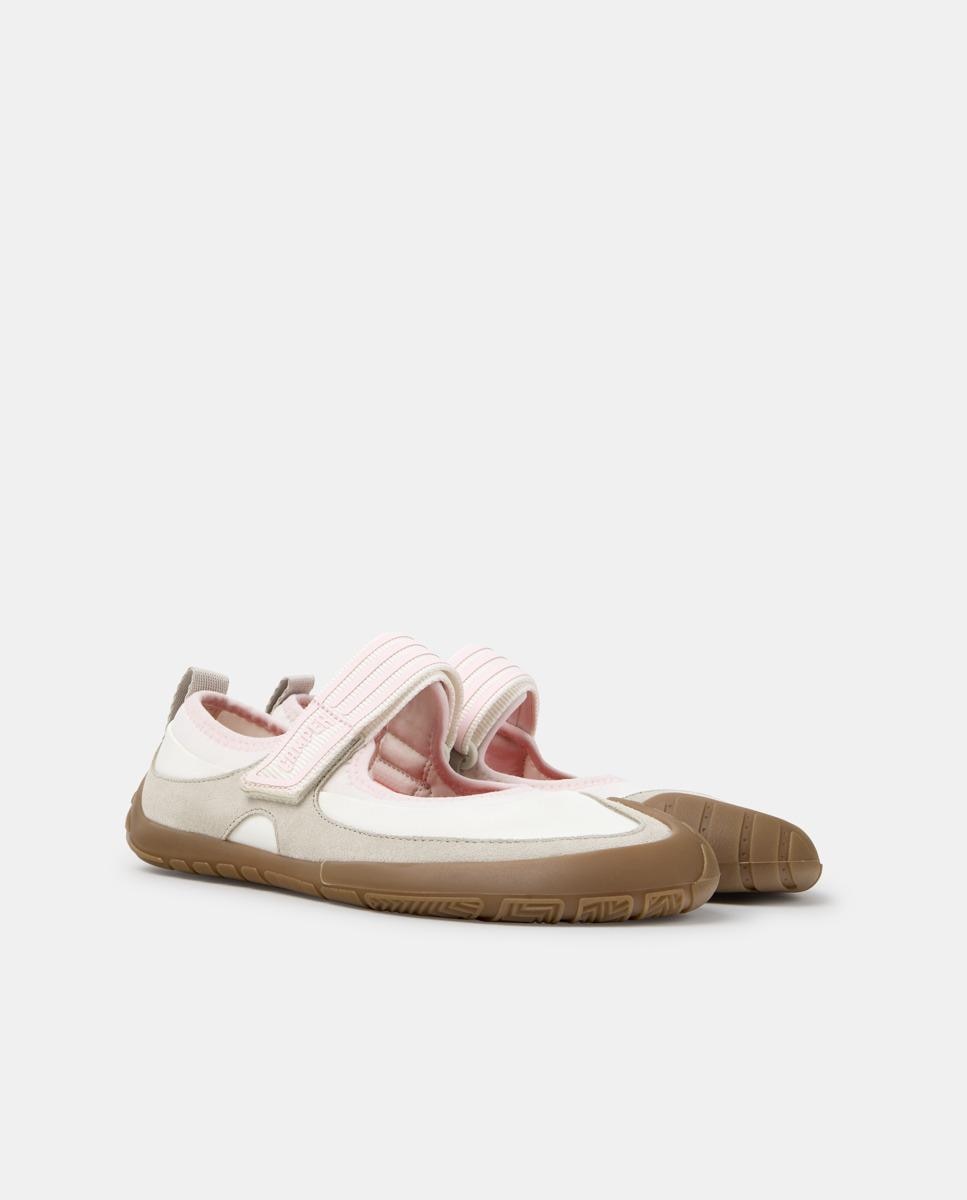 Merceditas planas de mujer peu path+ de piel - Camper - Blanco Blanco-5