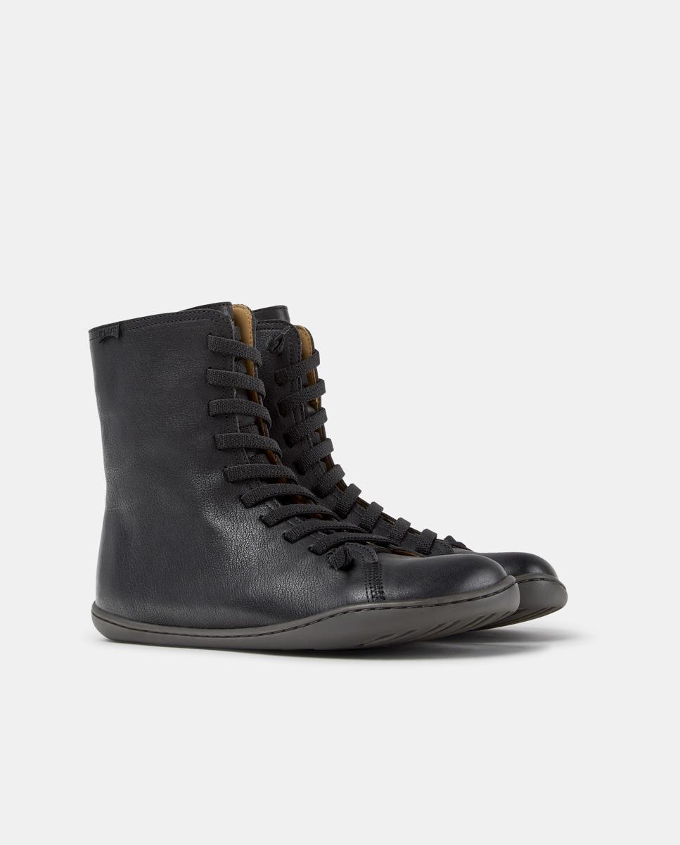 Imagen 3 de Botines de cordones de mujer de piel peu cami - Camper - Negro Negro