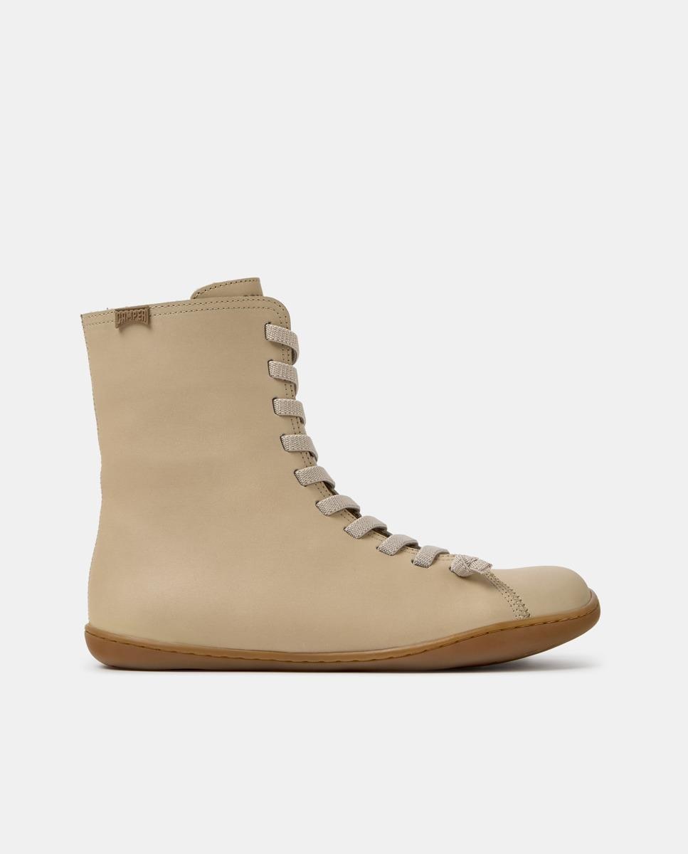 Imagen 1 de Botines de cordones de mujer de piel peu cami Beige