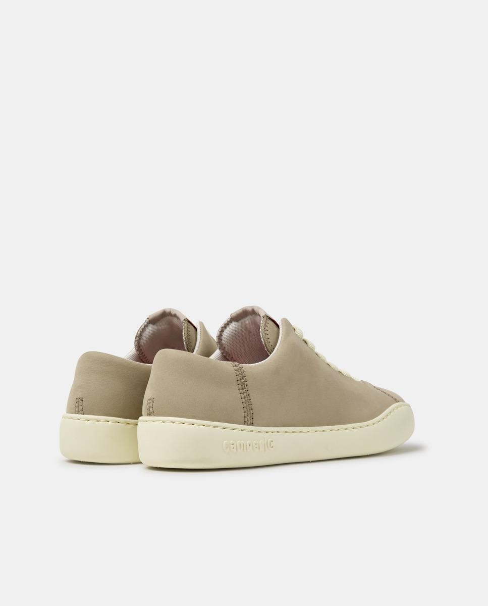 Zapatillas de piel de mujer peu touring con cordones en negro - Camper - Beige Beige-2
