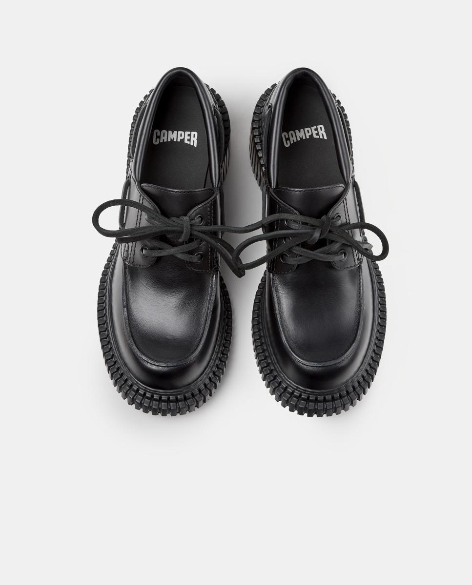 Náuticos de mujer pix london con tacón - Camper - Negro Negro-3