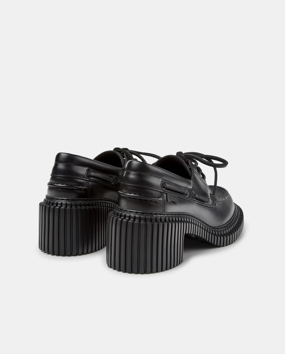 Náuticos de mujer pix london con tacón - Camper - Negro Negro-2