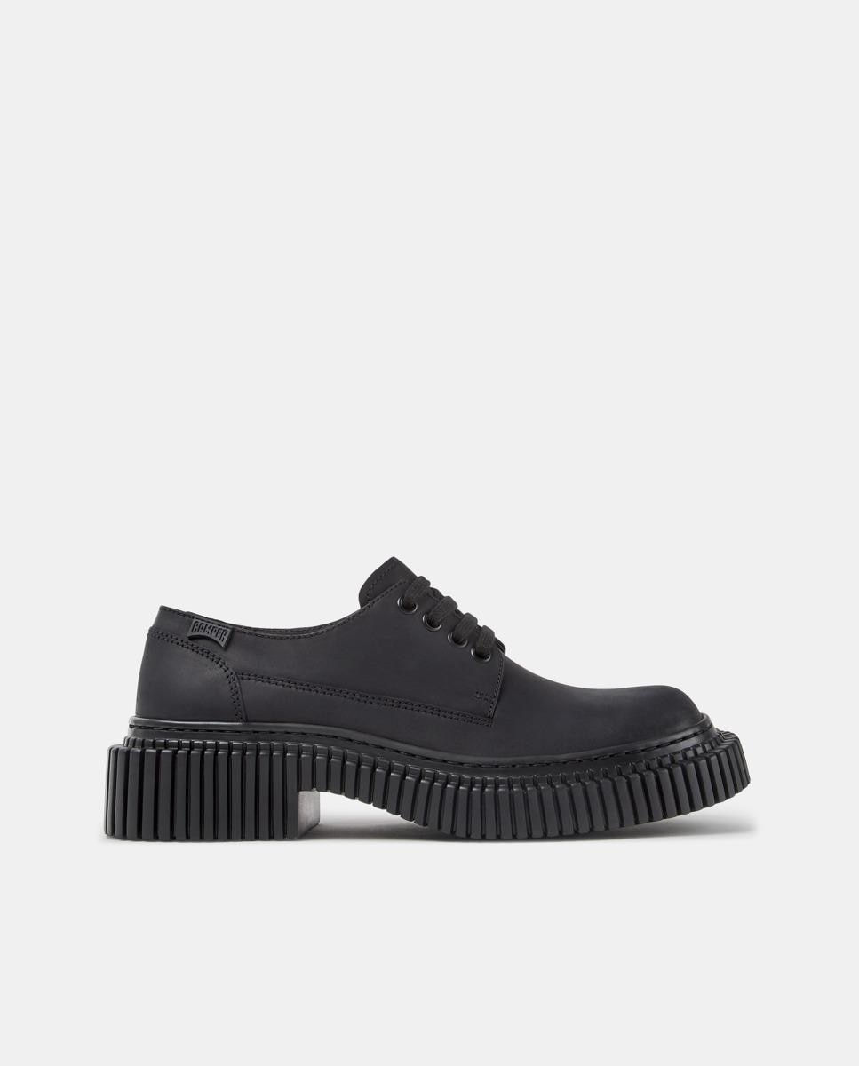 Zapatos de cordones de mujer pix berlin de piel lisa - Camper - Negro Negro-1