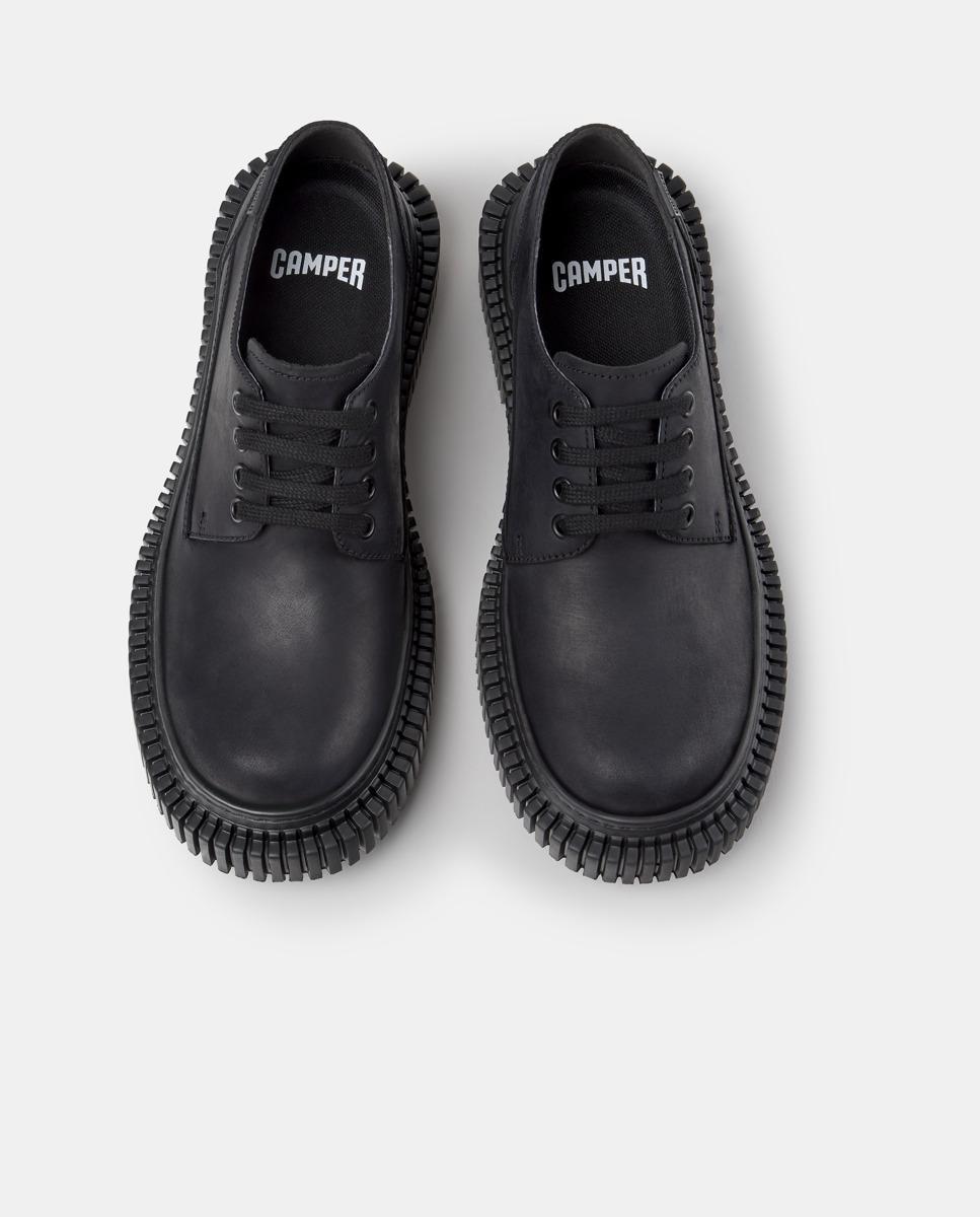 Zapatos de cordones de mujer pix berlin de piel lisa - Camper - Negro Negro-3