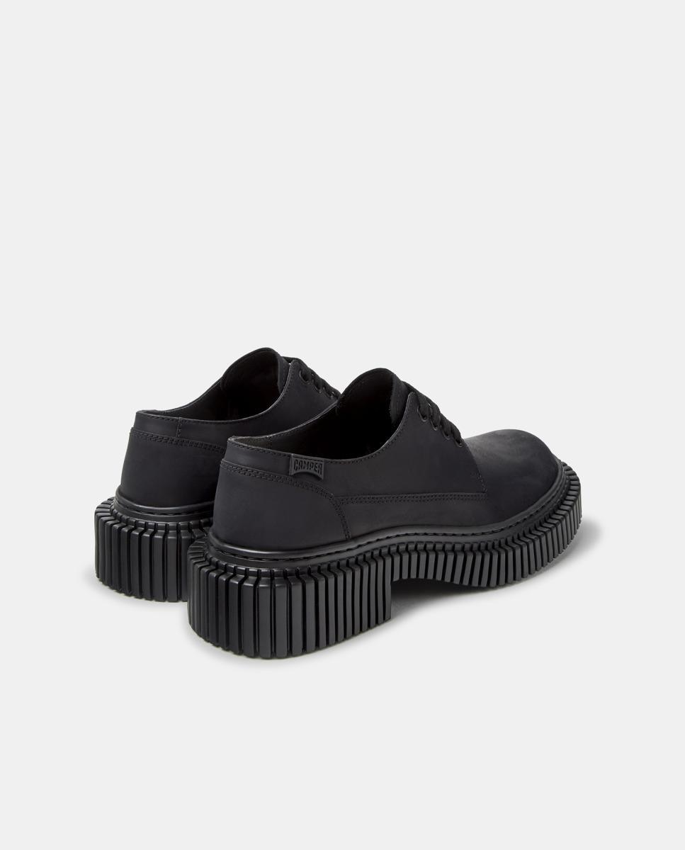 Zapatos de cordones de mujer pix berlin de piel lisa - Camper - Negro Negro-4