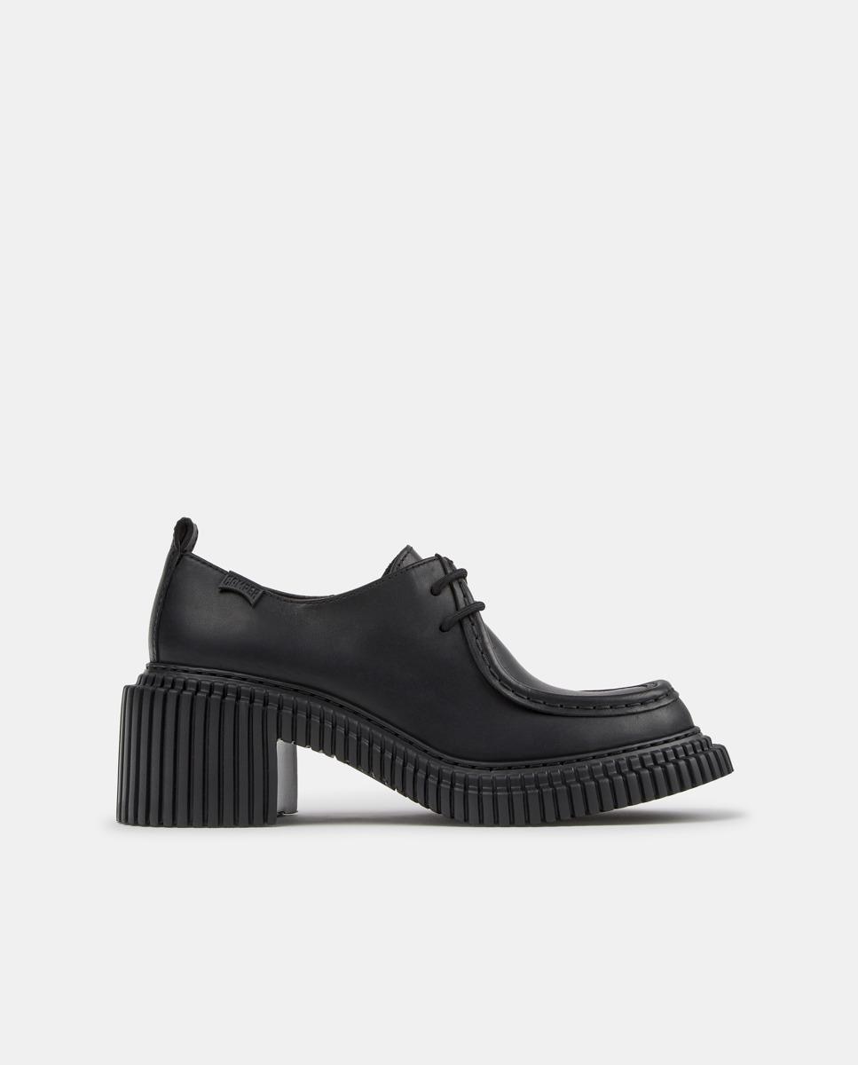 Mocasines de tacón con cordones de mujer pix london - Camper - Negro Negro-1