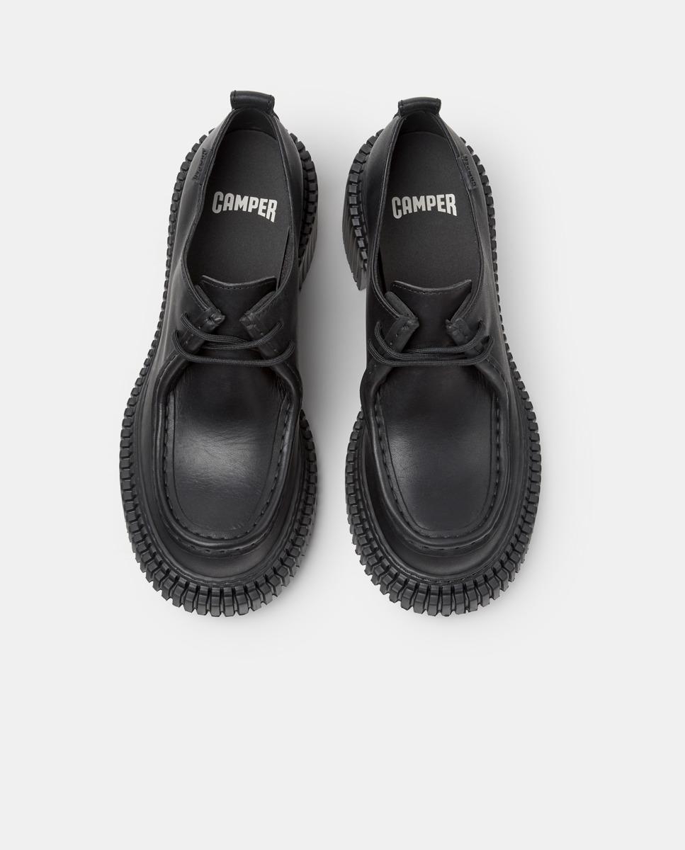 Mocasines de tacón con cordones de mujer pix london - Camper - Negro Negro-3