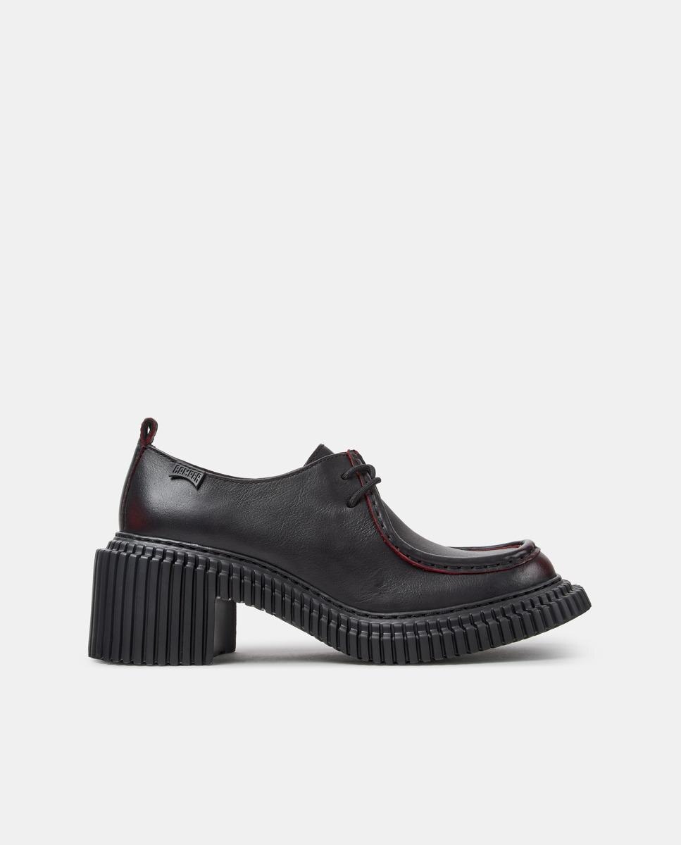 Mocasines de tacón con cordones de mujer pix london - Camper - Granate Granate-1