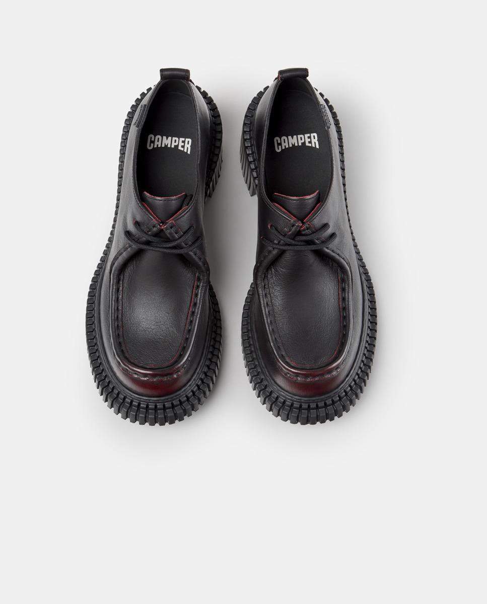 Mocasines de tacón con cordones de mujer pix london - Camper - Granate Granate-2